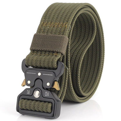Men Nylon Cobra Buckle Belt 125cm Outdoor Sports