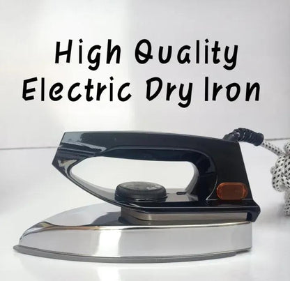 Stainless Steel Dry Iron Black Ergonomic Handle