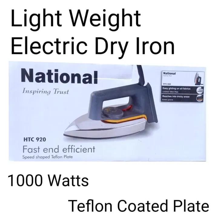 Stainless Steel Dry Iron Black Ergonomic Handle