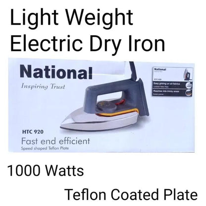 Stainless Steel Dry Iron Black Ergonomic Handle