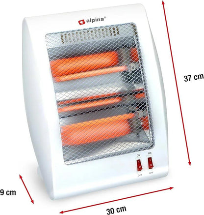 Electric Quartz Heater for Home Office 400W Stainless Steel
