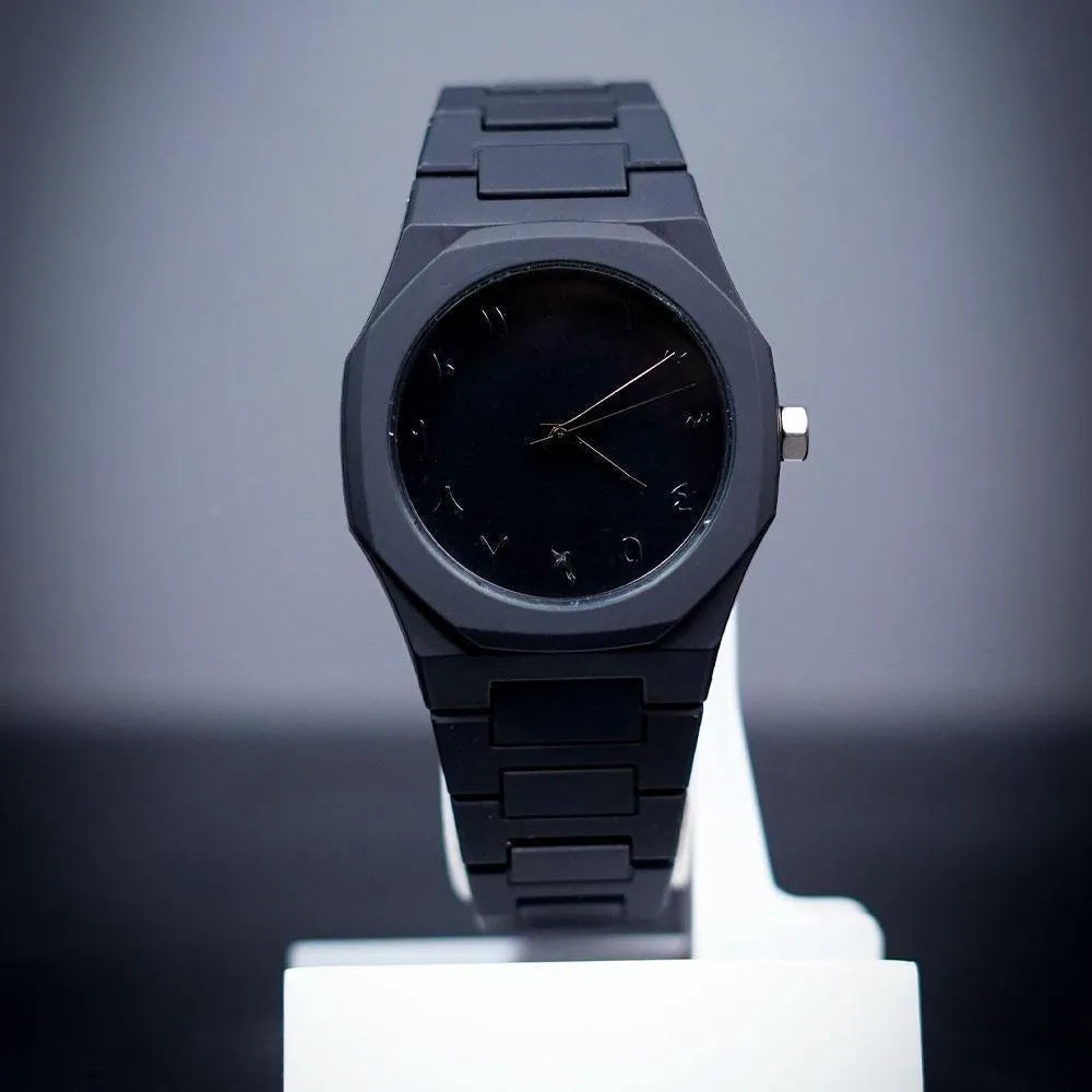 Black Octagonal Chain Watch for Men