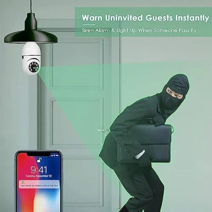 360 View Security Camera White ABS HD WiFi