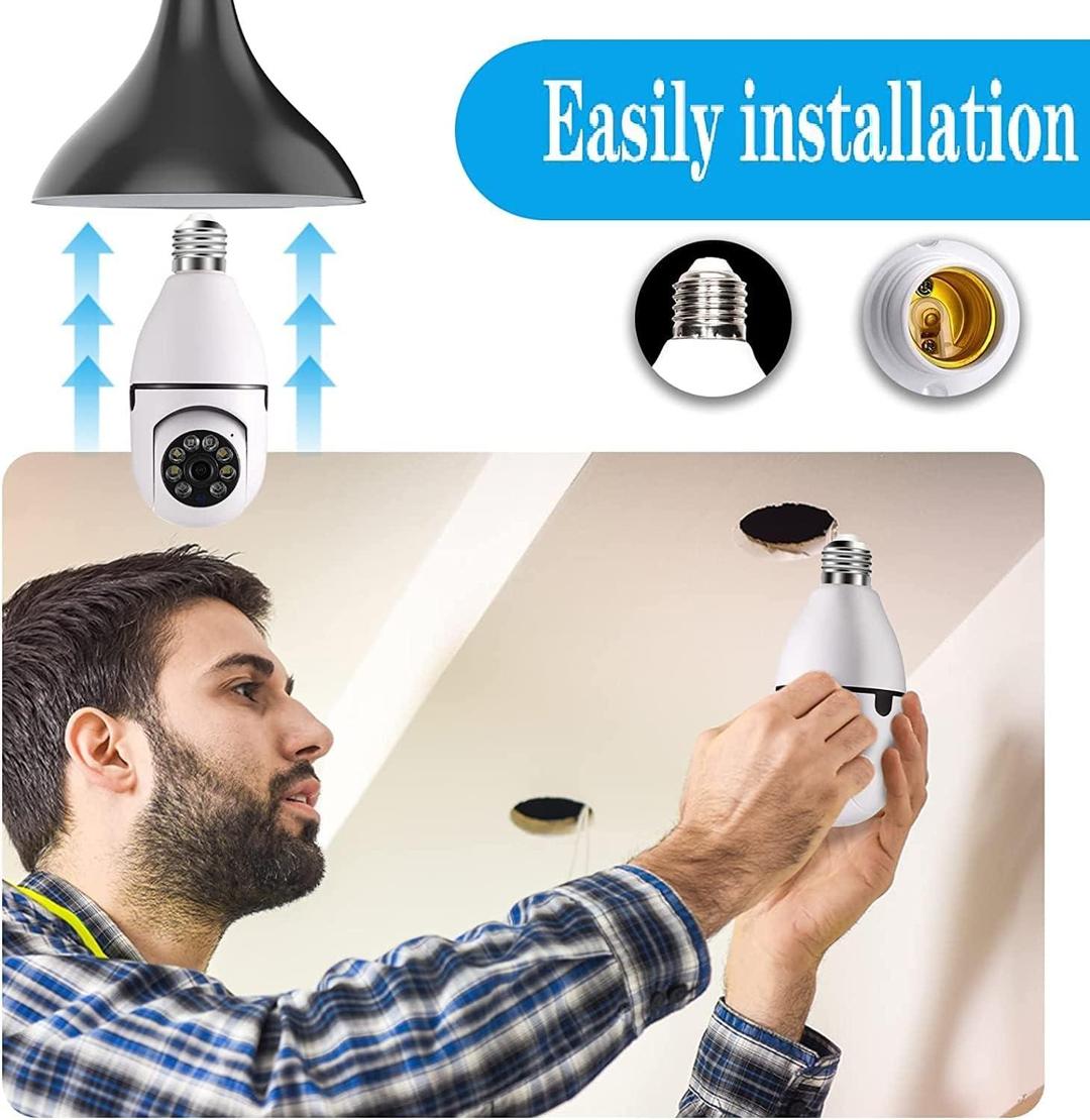 White 360-View PTZ Security Camera with Night Vision