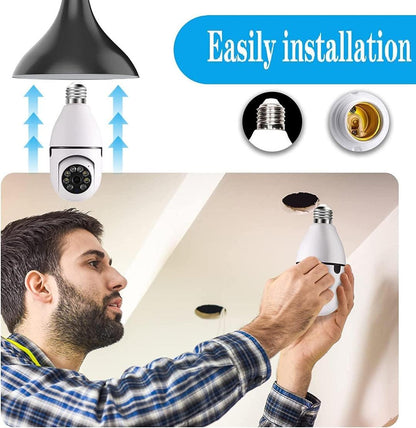 White 360-View PTZ Security Camera with Night Vision
