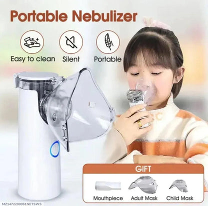 Portable Nebulizer for Kids & Adults, White, ABS Plastic, Easy Clean