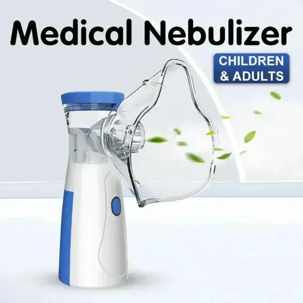 Portable Nebulizer for Kids & Adults, White, ABS Plastic, Easy Clean