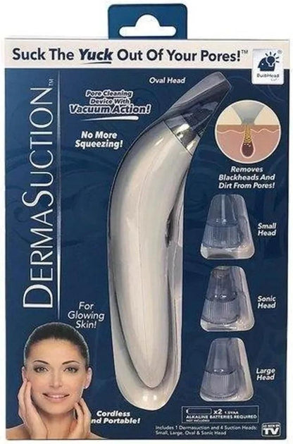 Cordless Derma Suction Facial Cleanser 4 Heads ABS Plastic