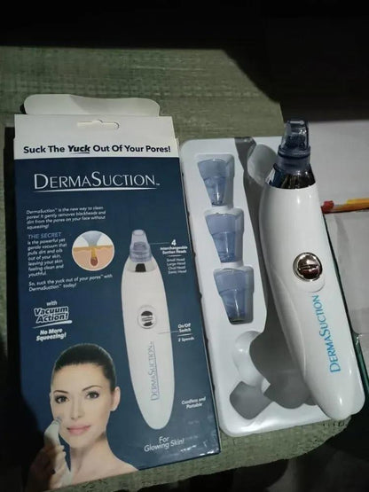 Cordless Derma Suction Facial Cleanser 4 Heads ABS Plastic