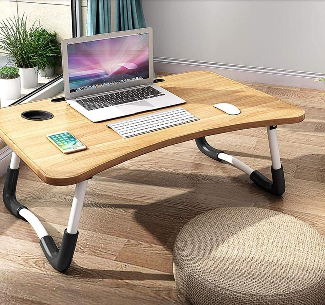 Portable Laptop Table Black Wood Pakistan