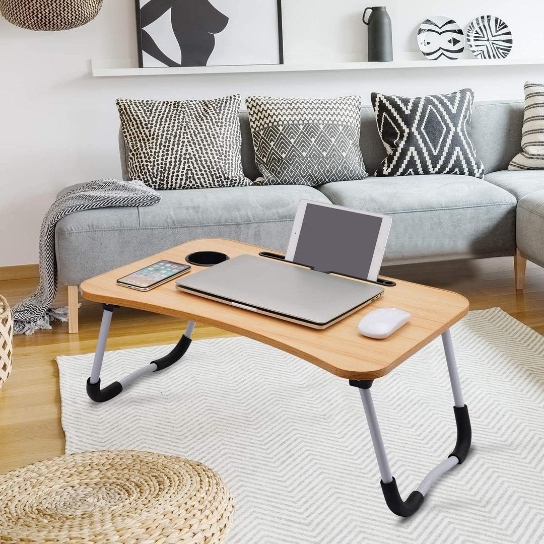 Portable Laptop Table Black Wood Pakistan