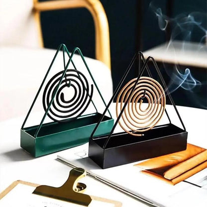 Modern Mosquito Coil Stand Black Metal Indoor Use