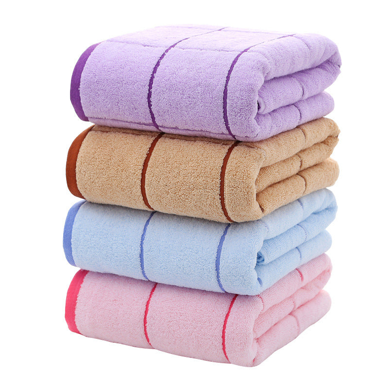 Premium Cotton Bath Towels Set of 5 with Lattice Design
