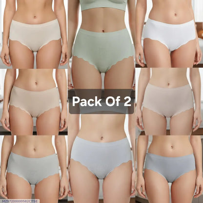 Laser-Cut Seamless Panties Pack of 2 Women