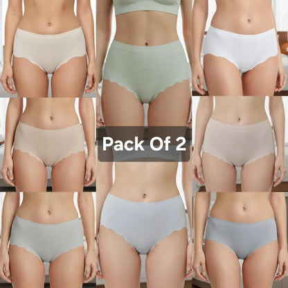 Laser-Cut Seamless Panties Pack of 2 Women
