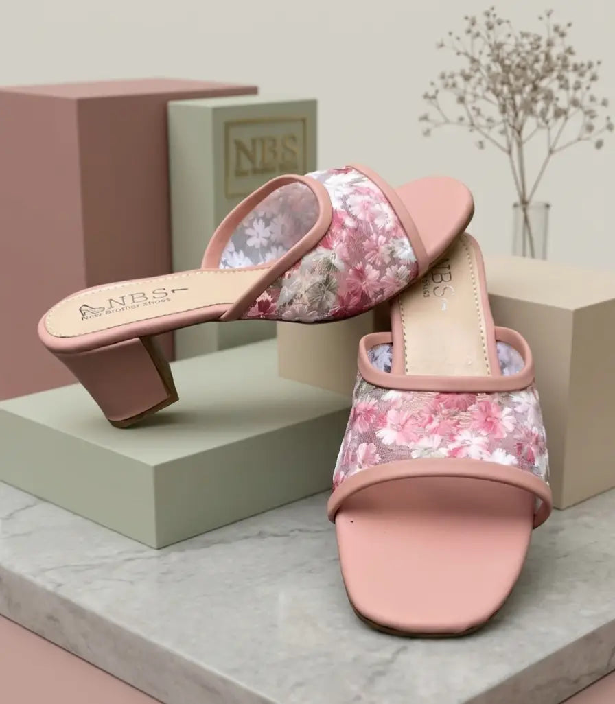 Women's Microfiber Fancy Block Heels