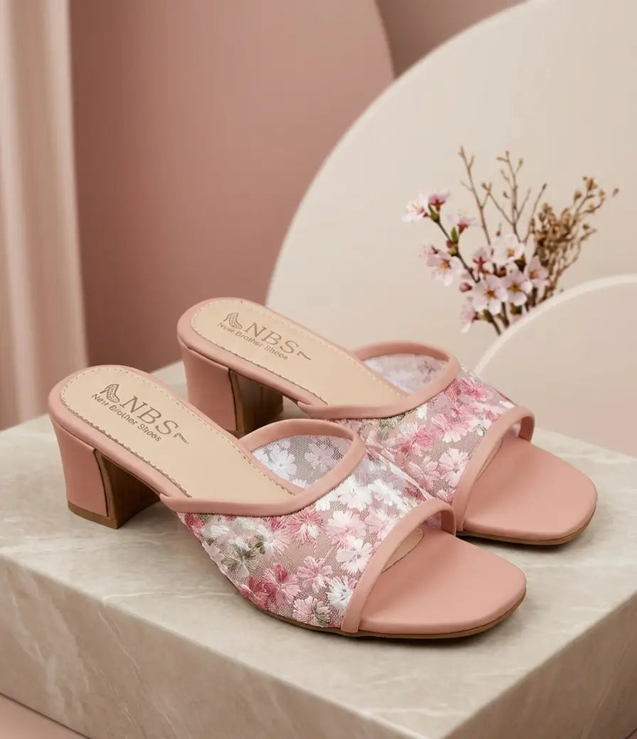 Women's Microfiber Fancy Block Heels
