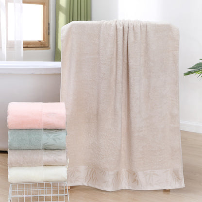 Bamboo Fiber Bath Towels Set Pastel Colors