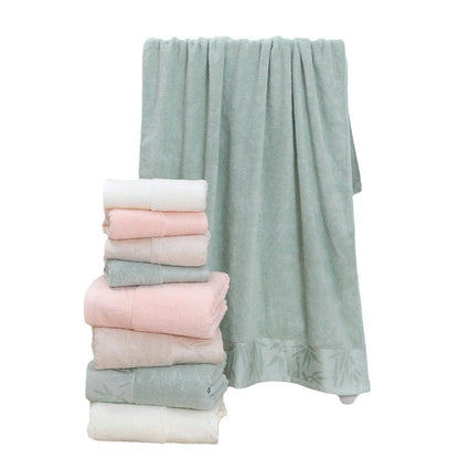 Bamboo Fiber Bath Towels Set Pastel Colors