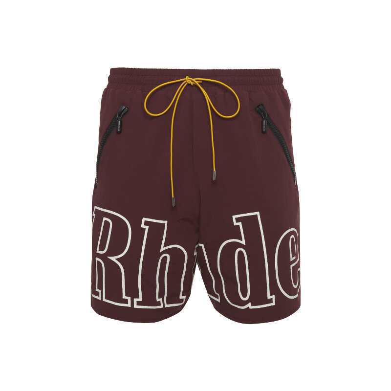 Men Rhude Loose Fit Shorts Yellow Black Green Plus Size Summer