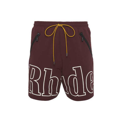 Men Rhude Loose Fit Shorts Yellow Black Green Plus Size Summer
