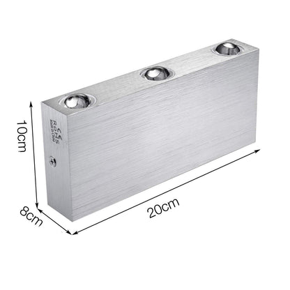 Modern Square Wall Lamp Aluminum Matte Finish