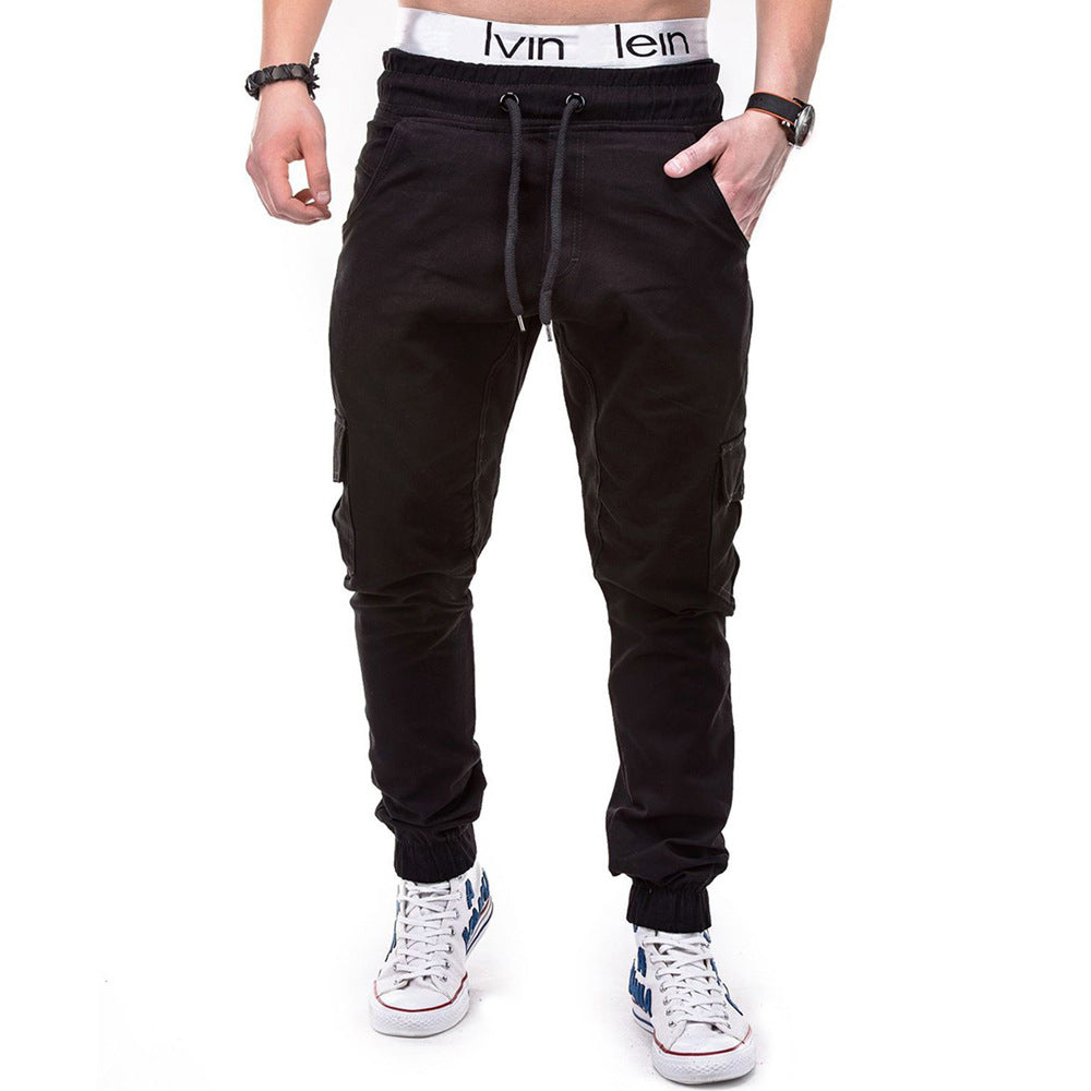 Men Khaki Cargo Pants Loose Fit Plus Size Casual