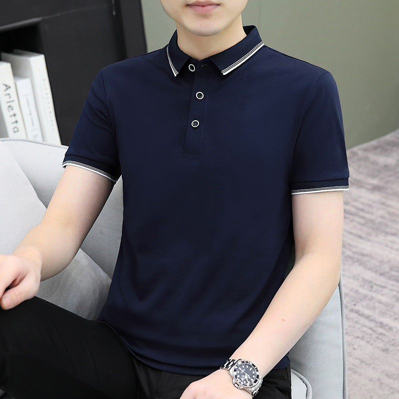 Men's Grey Casual Polo Shirt Summer 2025