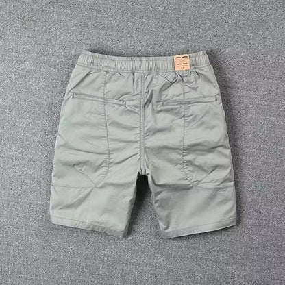 Men Khaki Loose Fit Casual Shorts Summer