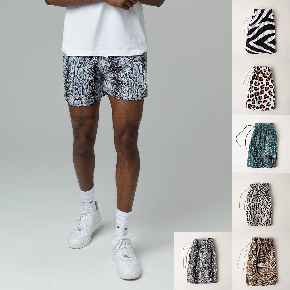 Men Printed Sports Shorts Trendy Casual Running Fit