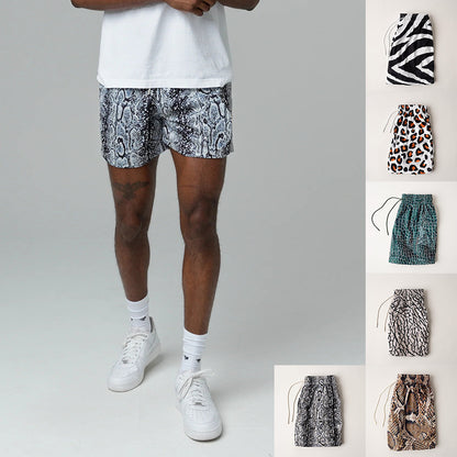 Men Printed Sports Shorts Trendy Casual Running Fit
