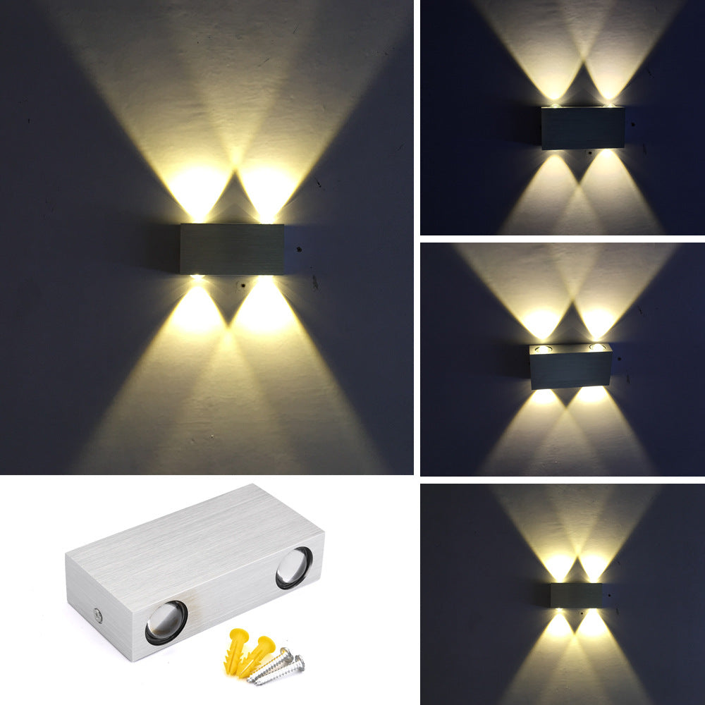 Modern Square Wall Lamp Aluminum Matte Finish