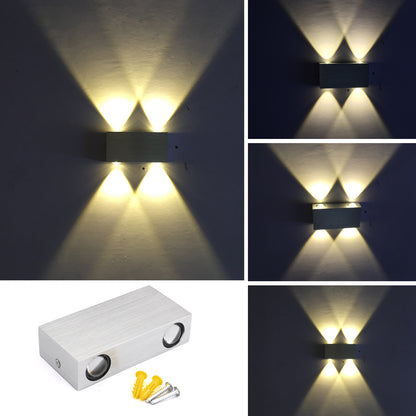 Modern Square Wall Lamp Aluminum Matte Finish