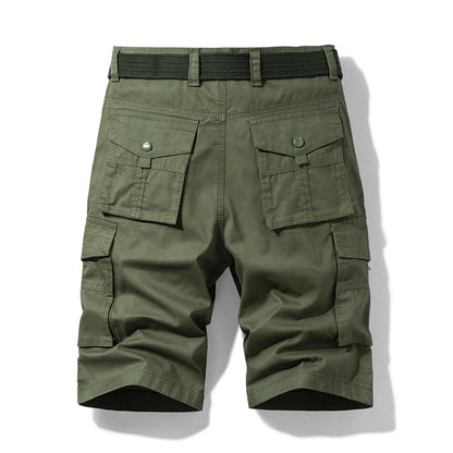 Men Khaki Multi-pocket Work Shorts Large Size Summer Casual