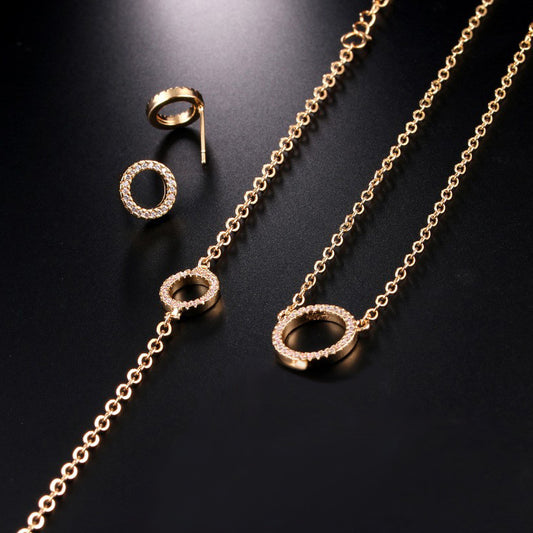 Gold Plated Single Ring Jewelry Set for Weddings & Daily Wear