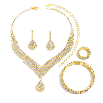 Black Teardrop Jewelry Set for Pakistani Women