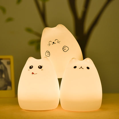 Cute Cartoon Cat Night Light for Kids Room Desk