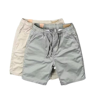 Men Khaki Loose Fit Casual Shorts Summer
