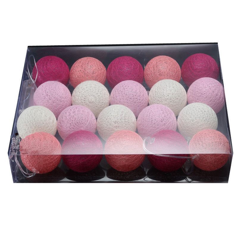 Cotton Ball LED Light String for Home & Party Decor