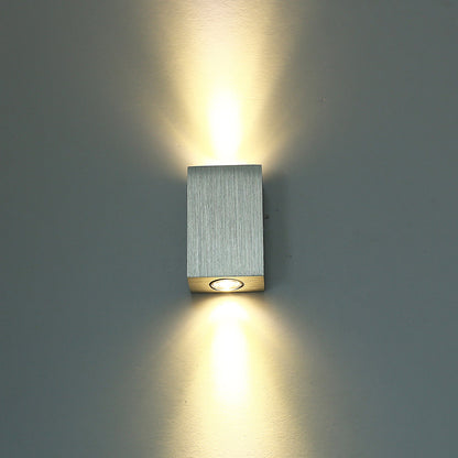 Modern Square Wall Lamp Aluminum Matte Finish