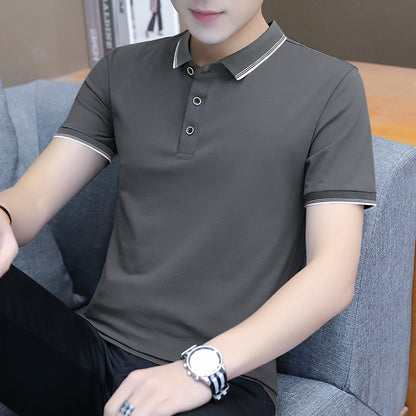 Men's Grey Casual Polo Shirt Summer 2025