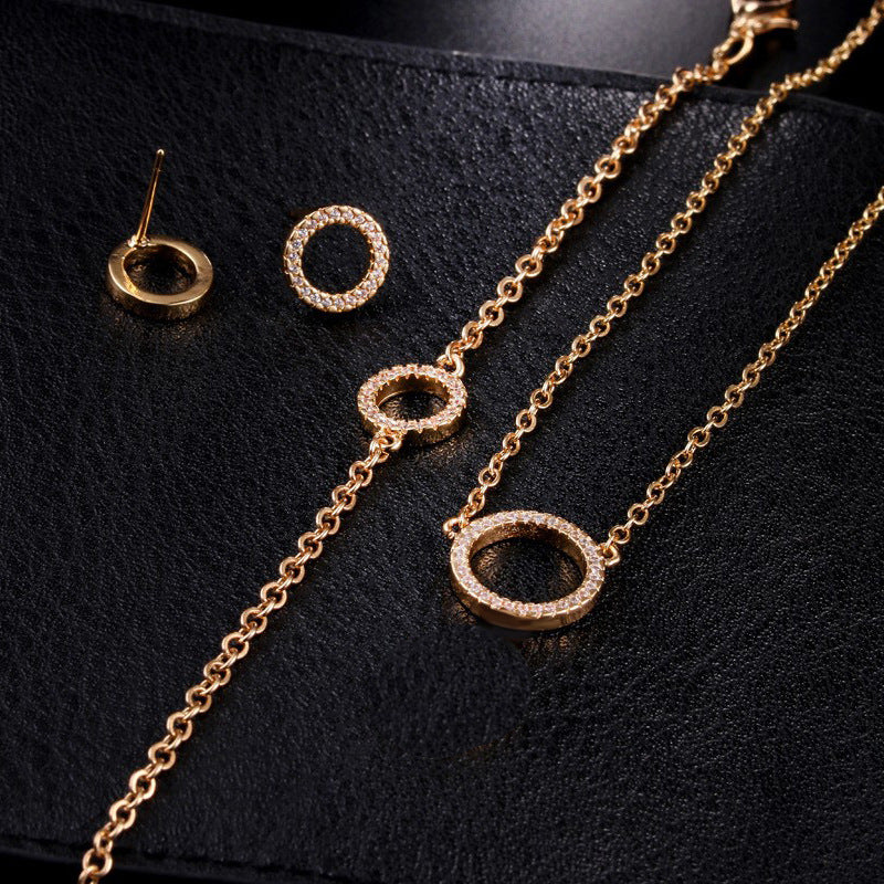 Gold Plated Single Ring Jewelry Set for Weddings & Daily Wear