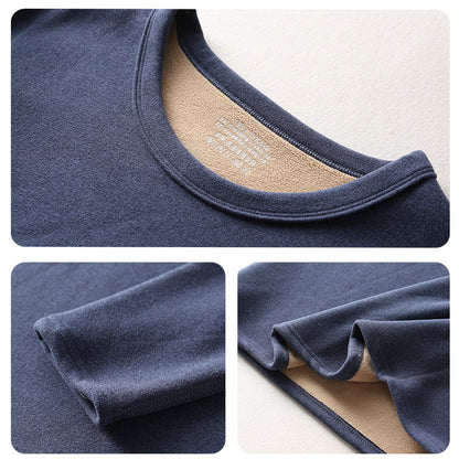 Women Velvet Thermal Underwear Set Autumn Warm Fleece Pants