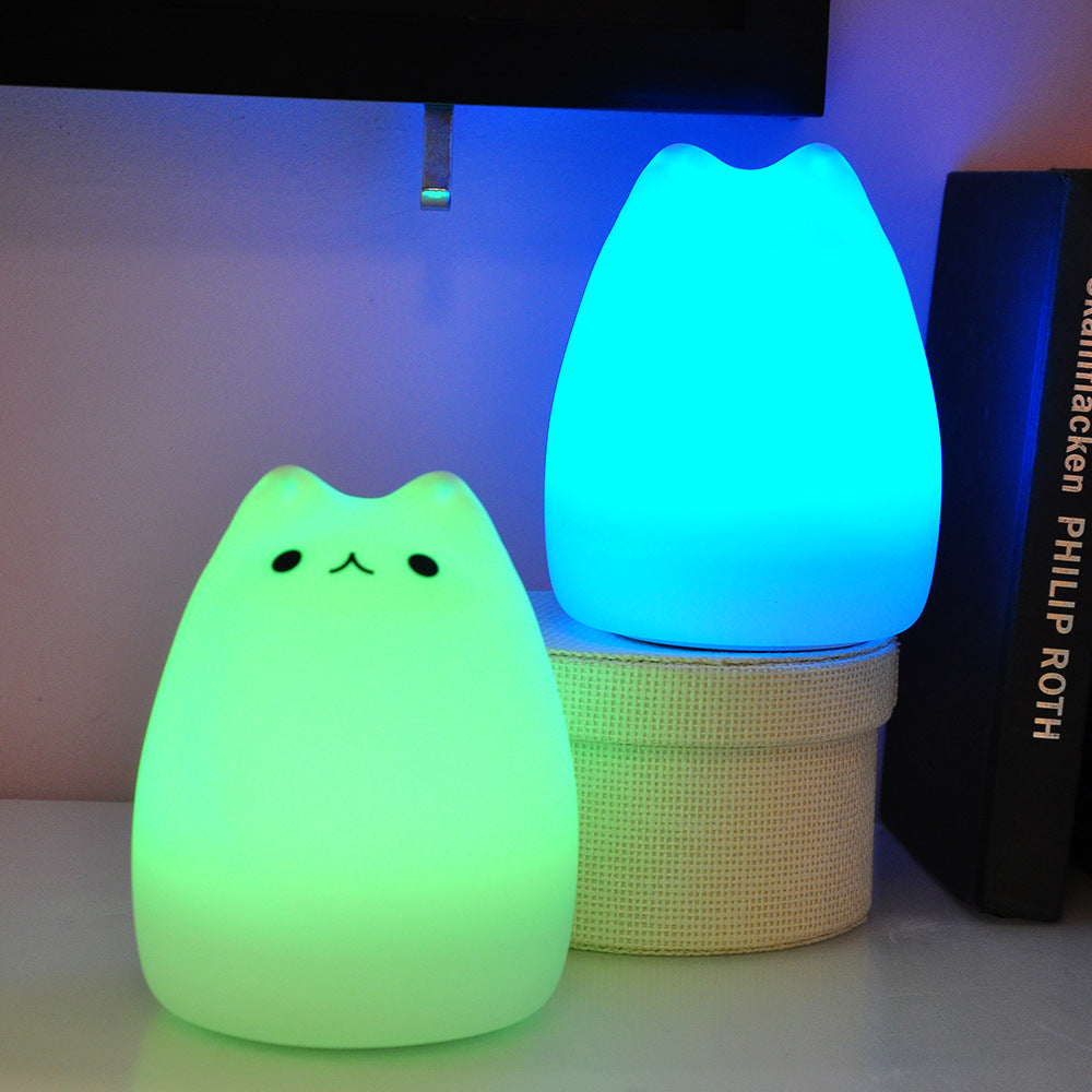 Cute Cartoon Cat Night Light for Kids Room Desk