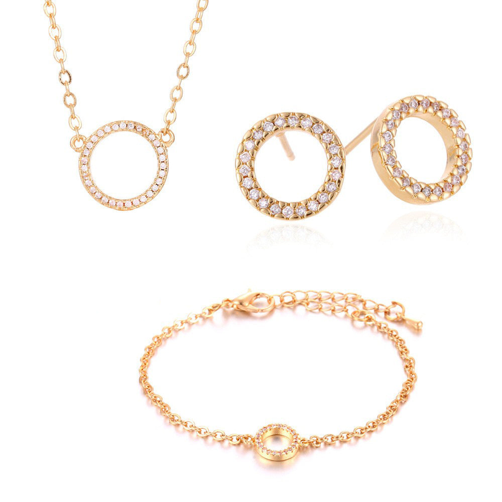 Gold Plated Single Ring Jewelry Set for Weddings & Daily Wear
