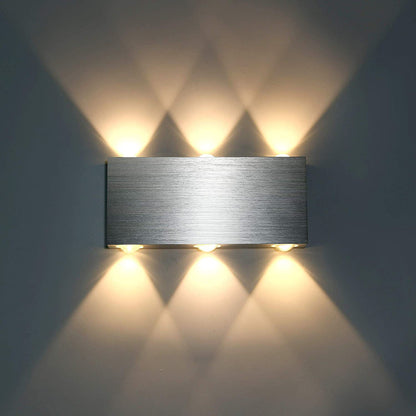 Modern Square Wall Lamp Aluminum Matte Finish