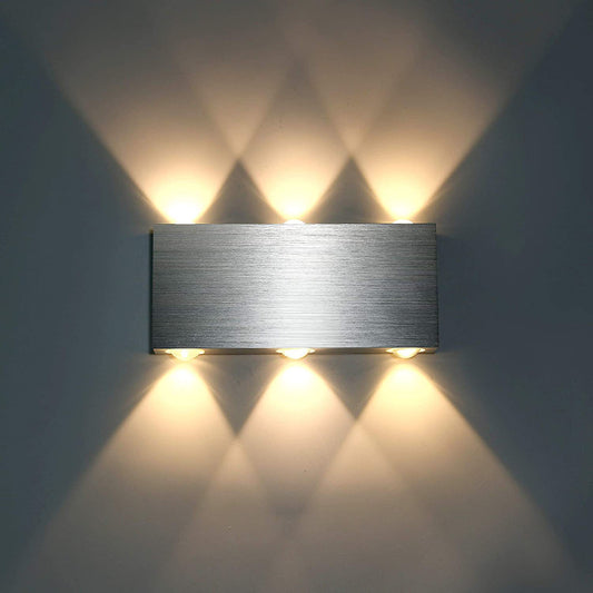 Modern Square Wall Lamp Aluminum Matte Finish
