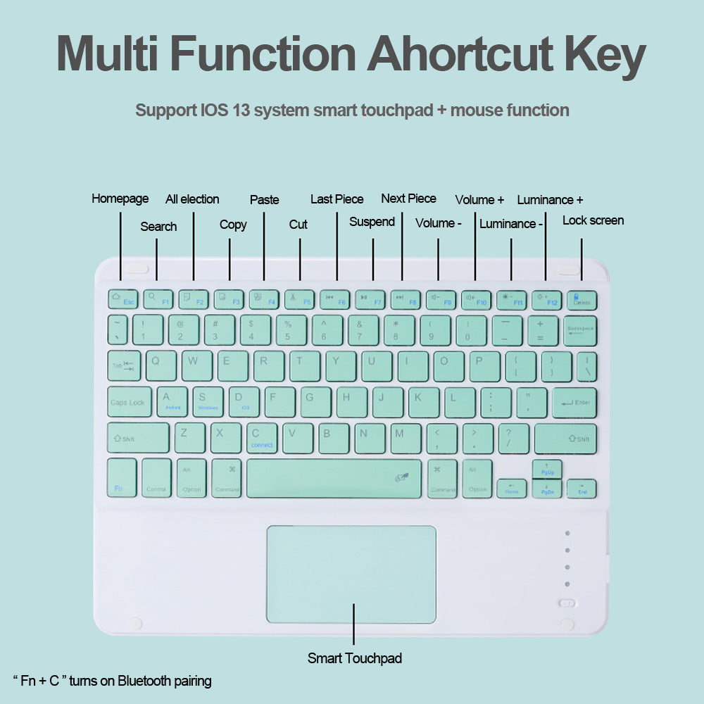 Universal Bluetooth Keyboard Mouse Set with Backlit Keys