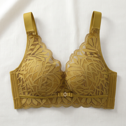 Ginger Yellow Lace Bra for Small Busts