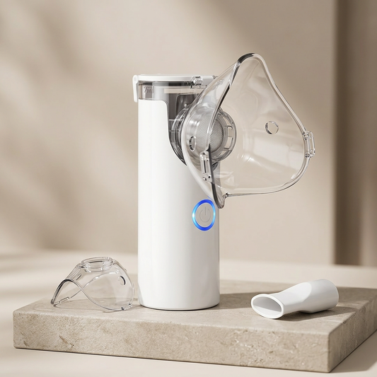 Portable Nebulizer for Kids & Adults, White, ABS Plastic, Easy Clean